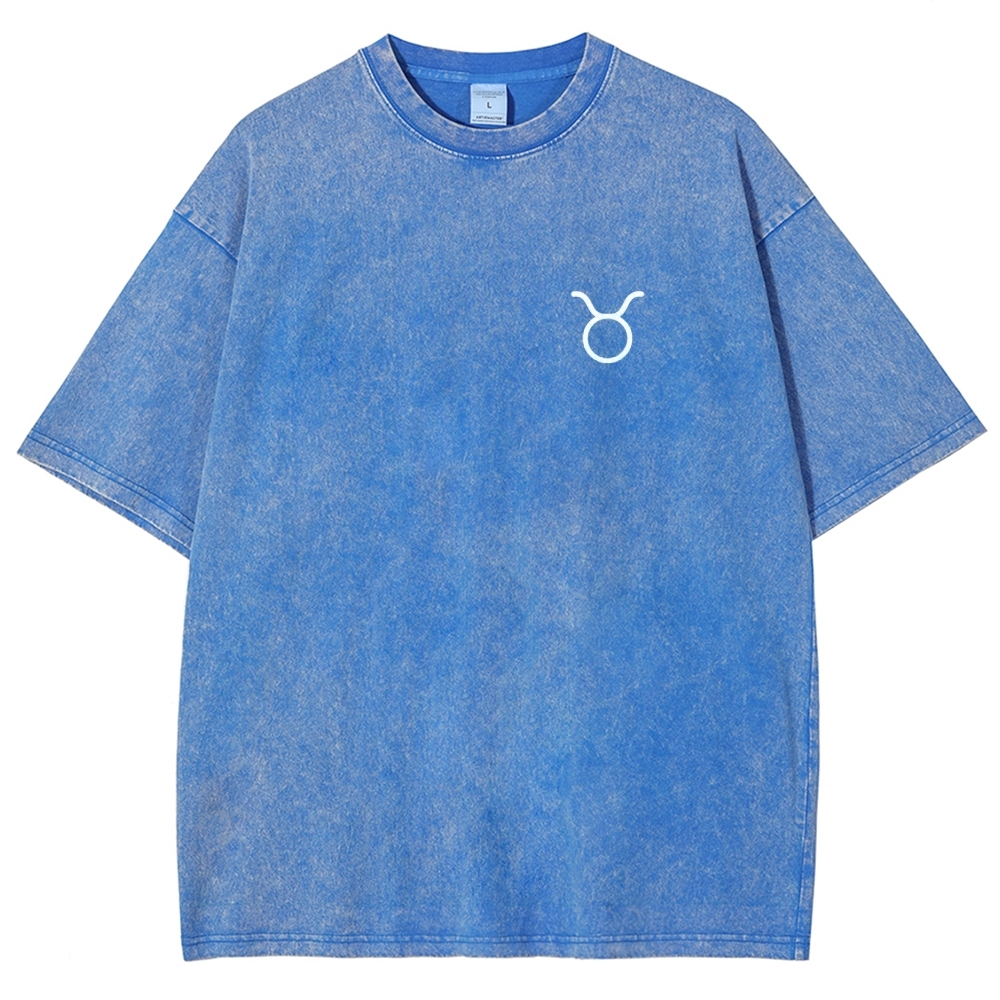 Taurus Unisex Fit Washed T-Shirt Customscool
