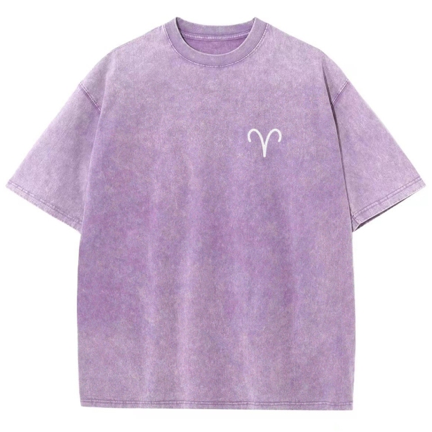 Aries Unisex Fit Washed T-Shirt Customscool