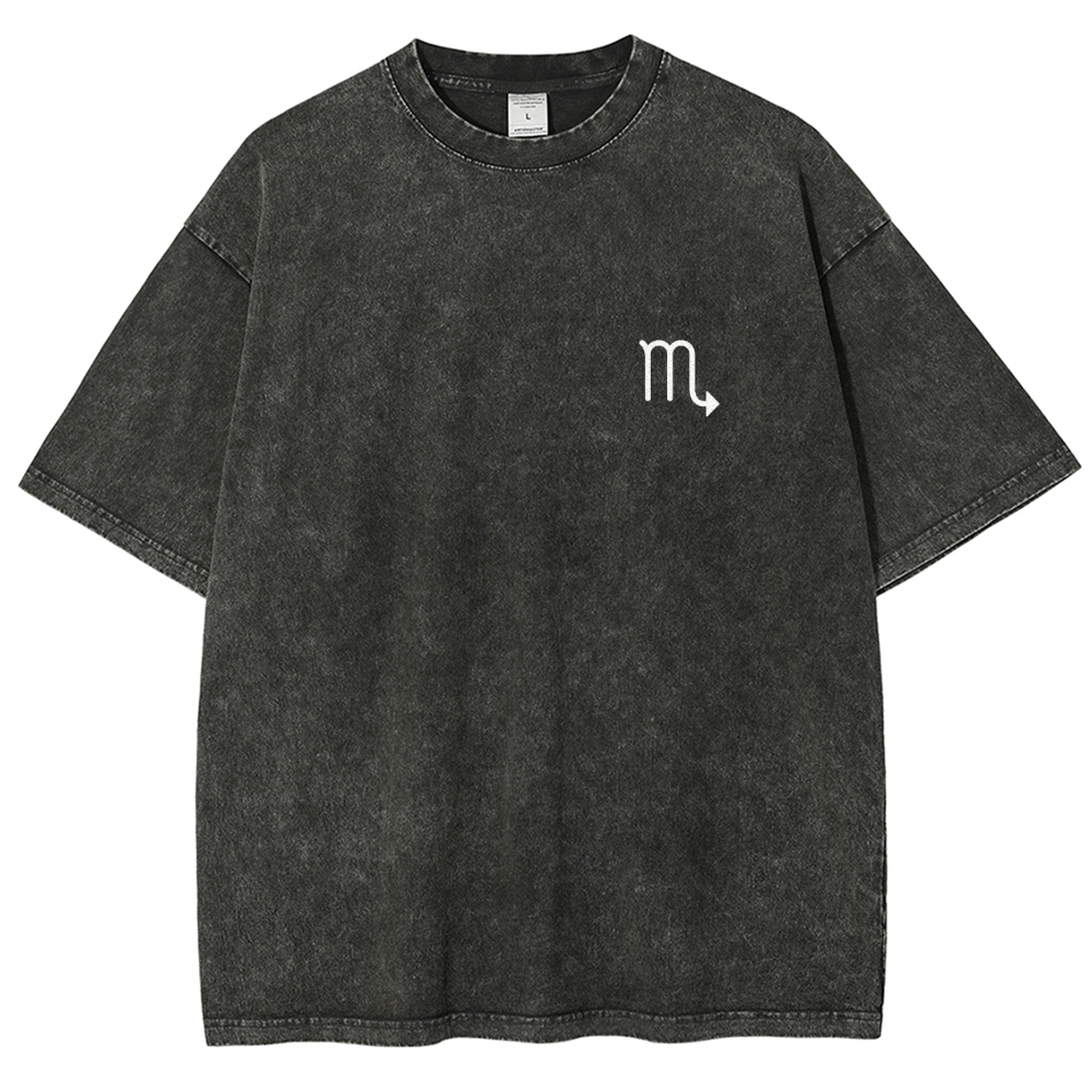 Scorpio Addcustom Unisex Fit Washed T-Shirt
