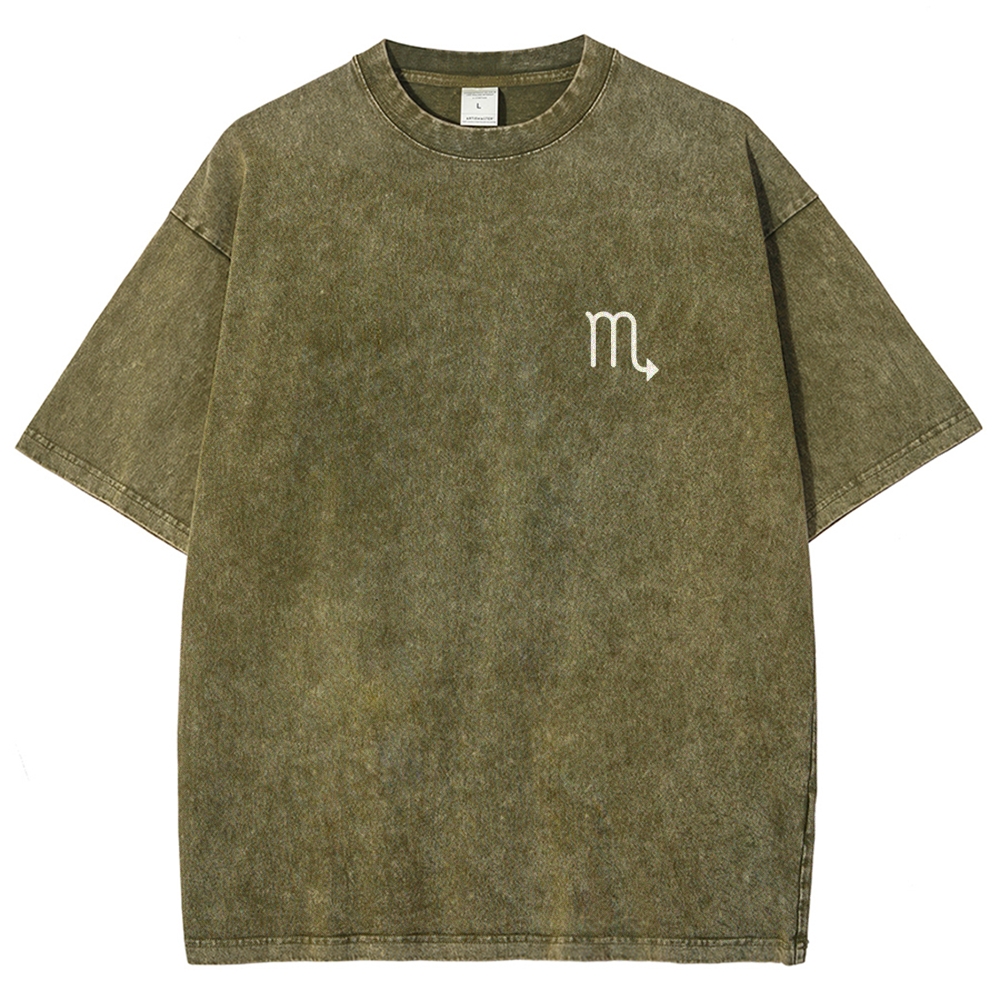 Scorpio Addcustom Unisex Fit Washed T-Shirt