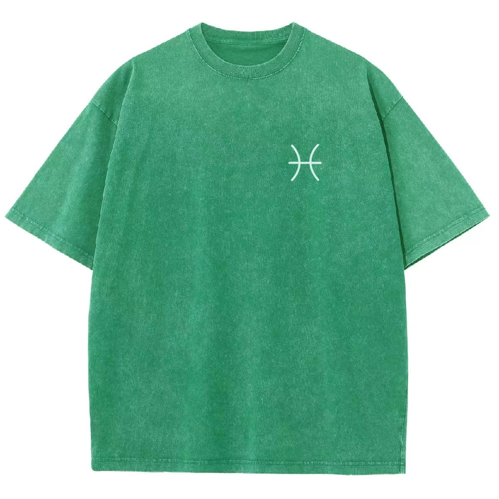 Pisces Addcustom Unisex Fit Washed T-Shirt