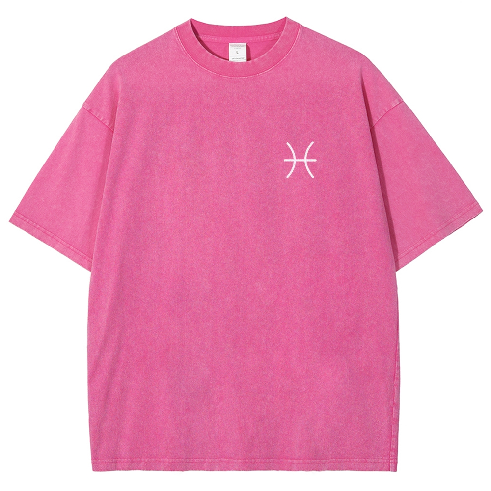 Pisces Addcustom Unisex Fit Washed T-Shirt
