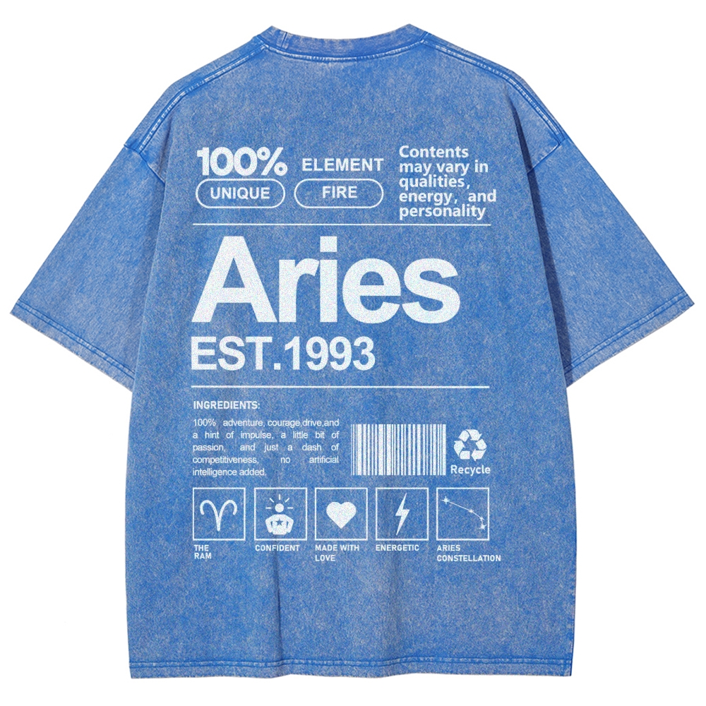Aries Addcustom Unisex Fit Washed T-Shirt