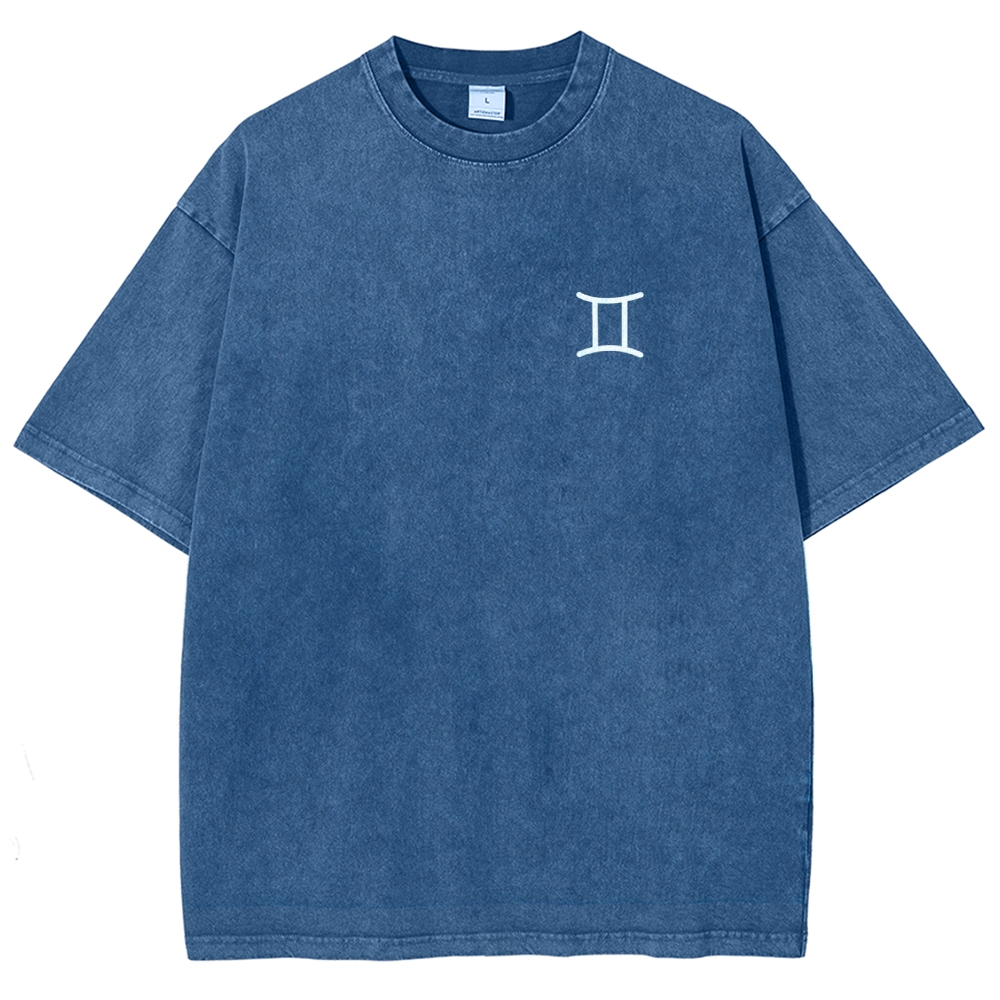 Gemini Addcustom Unisex Fit Washed T-Shirt