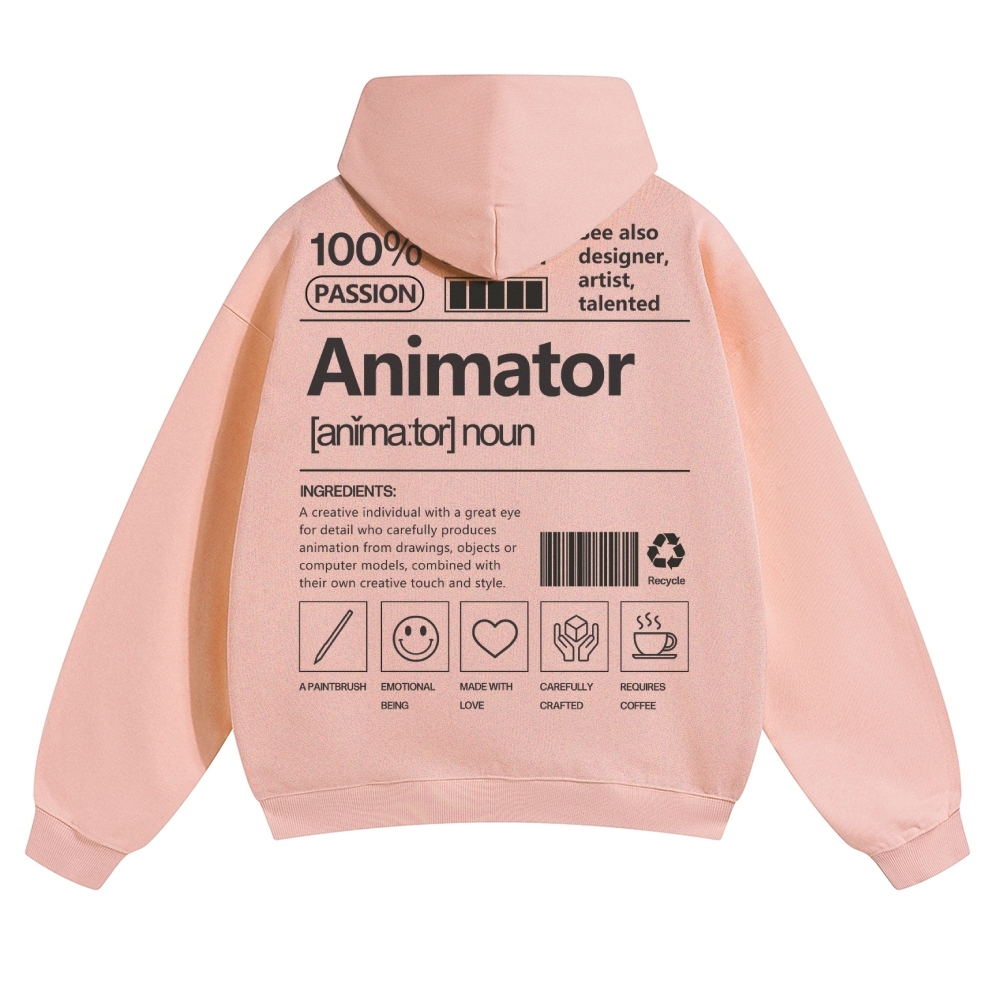 Animator Solid Color Hoodie Customscool