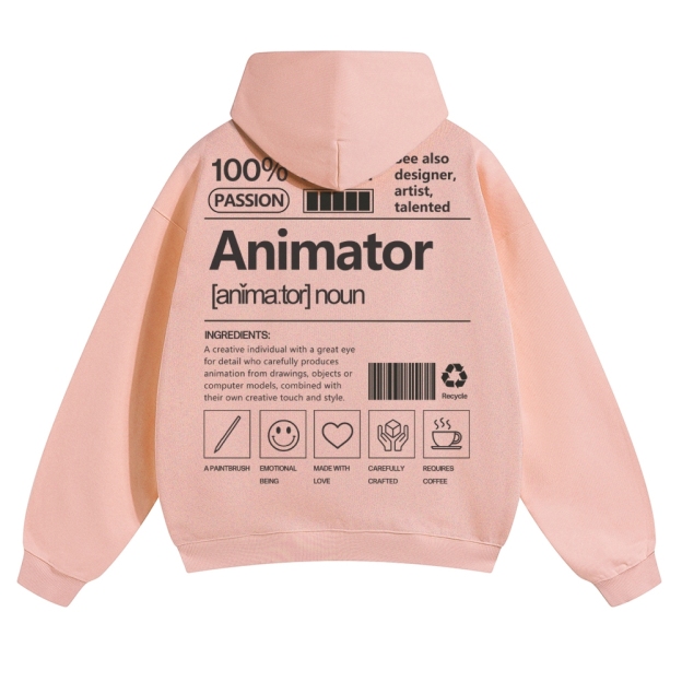 Animator Solid Color Hoodie Customscool