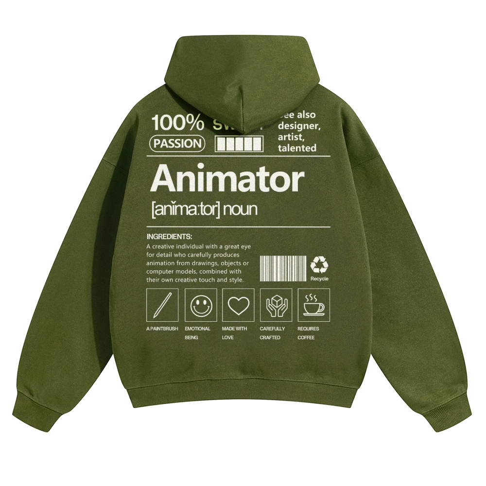 Animator Solid Color Hoodie Customscool