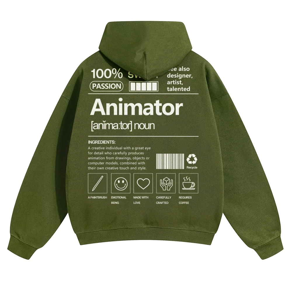 Animator Solid Color Hoodie Customscool