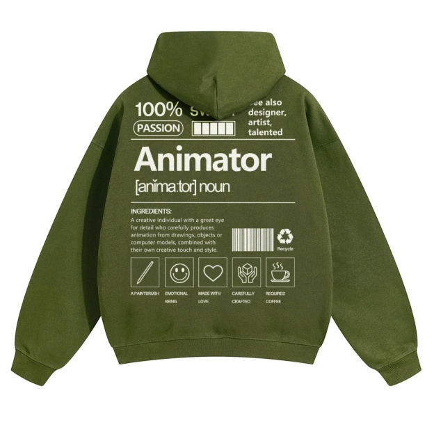 Animator Solid Color Hoodie Customscool