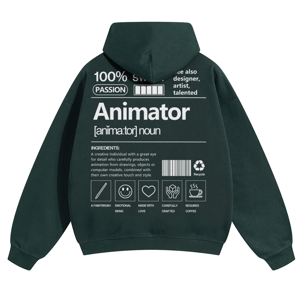 Animator Solid Color Hoodie Customscool