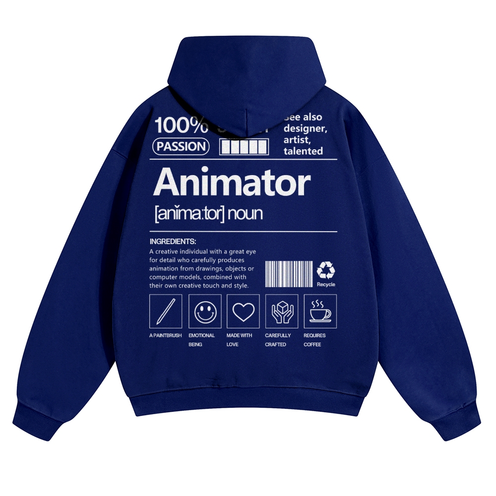 Animator Solid Color Hoodie Customscool