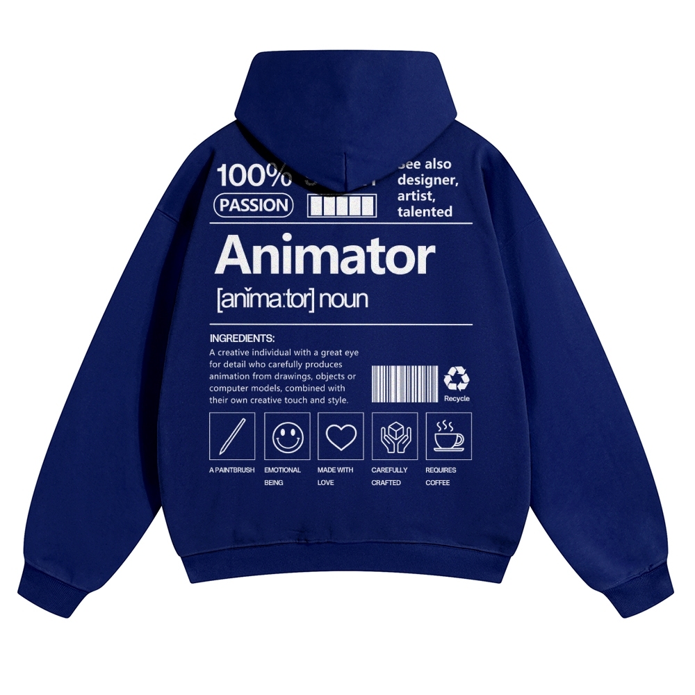 Animator Solid Color Hoodie Customscool