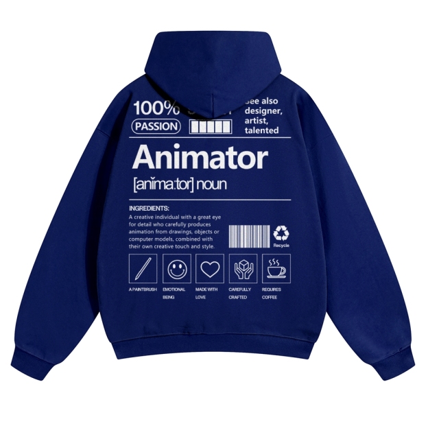 Animator Solid Color Hoodie Customscool