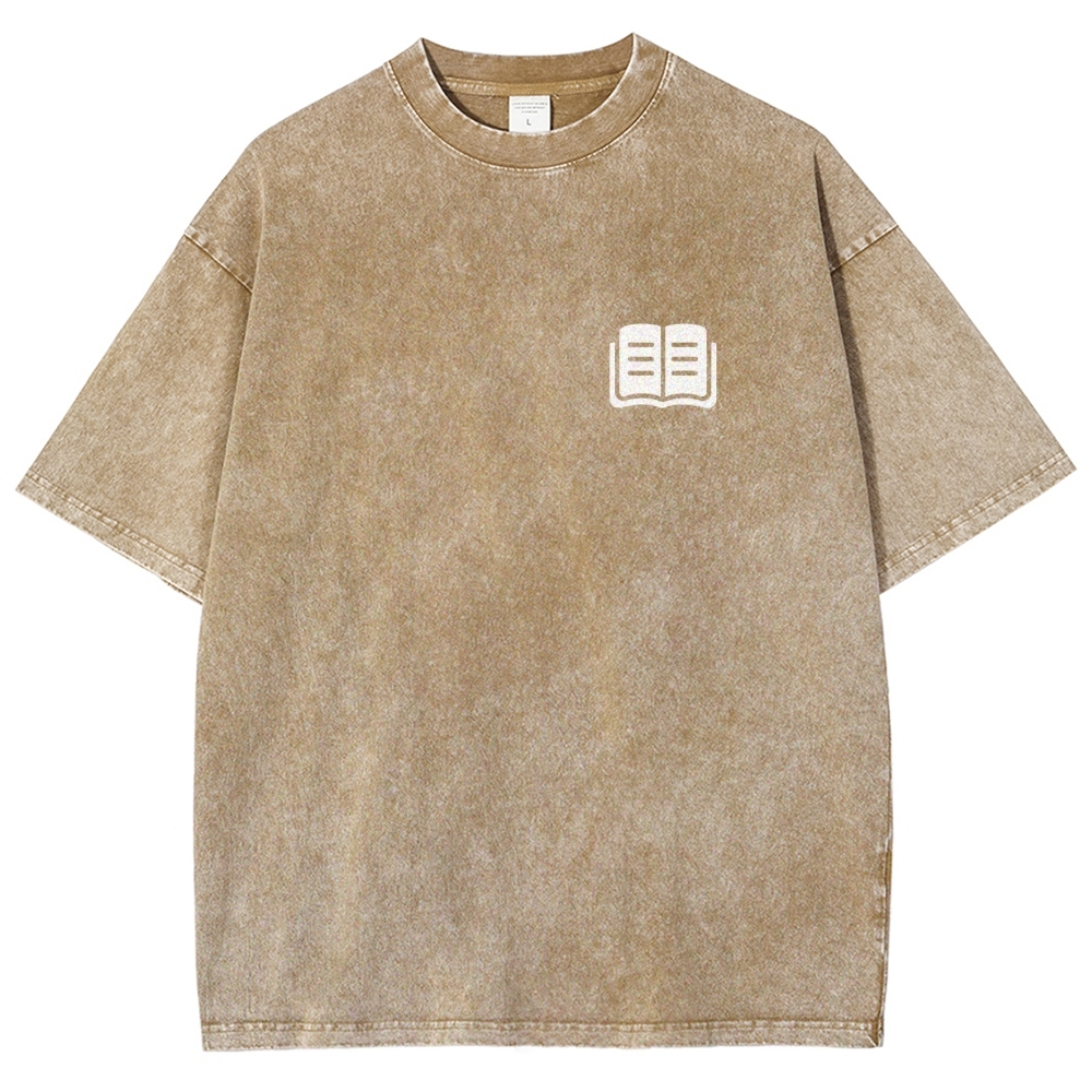 Reader Unisex Fit Washed T-Shirt Customscool