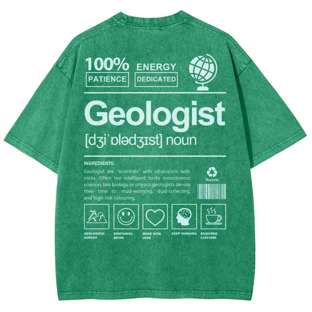 Geologist Unisex Fit Washed T-Shirt Customscool