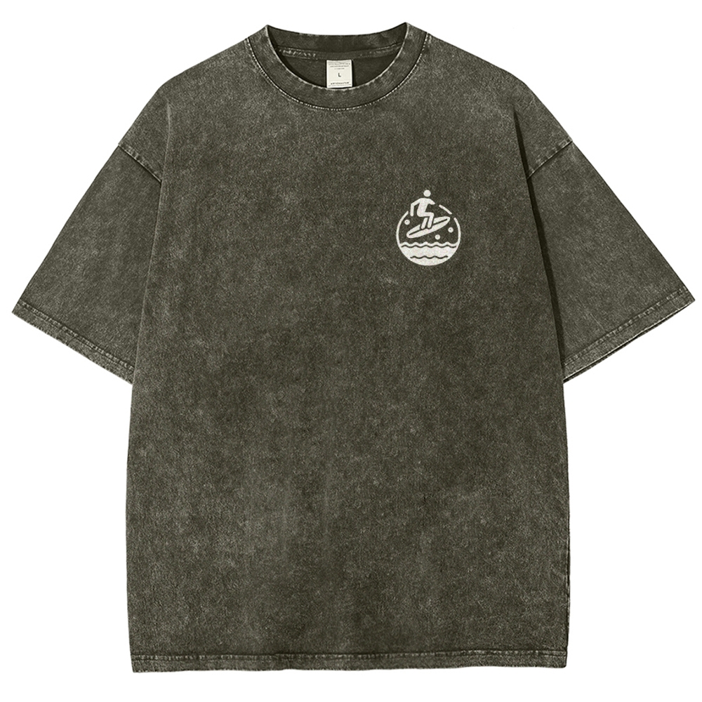 Surfer Unisex Fit Washed T-Shirt Customscool