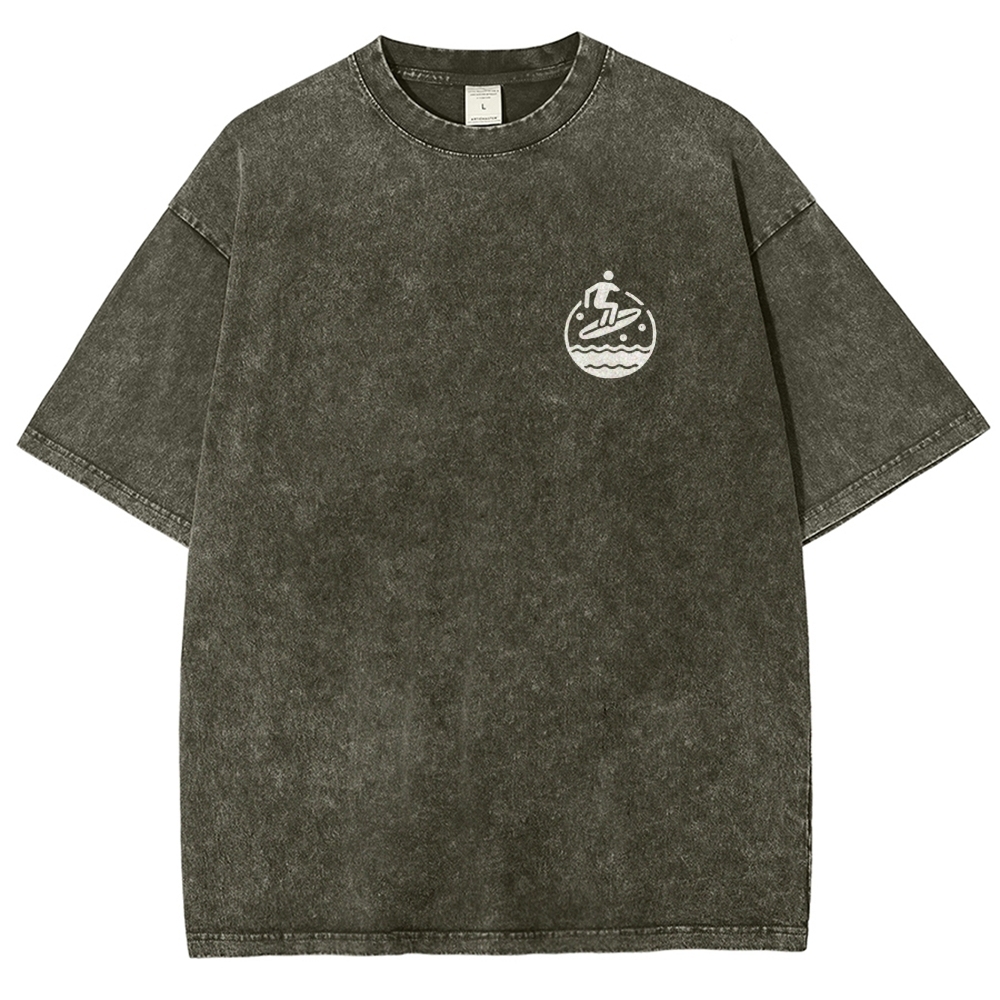 Surfer Unisex Fit Washed T-Shirt Customscool