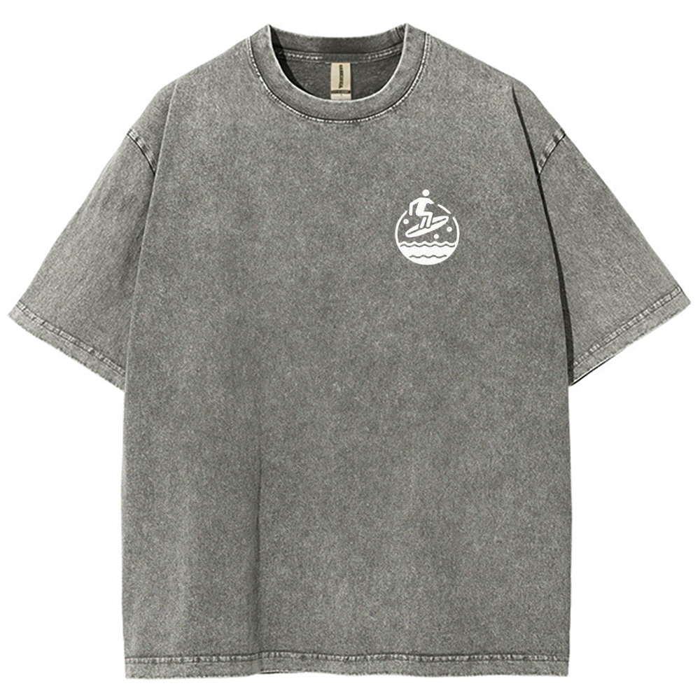 Surfer Unisex Fit Washed T-Shirt Customscool