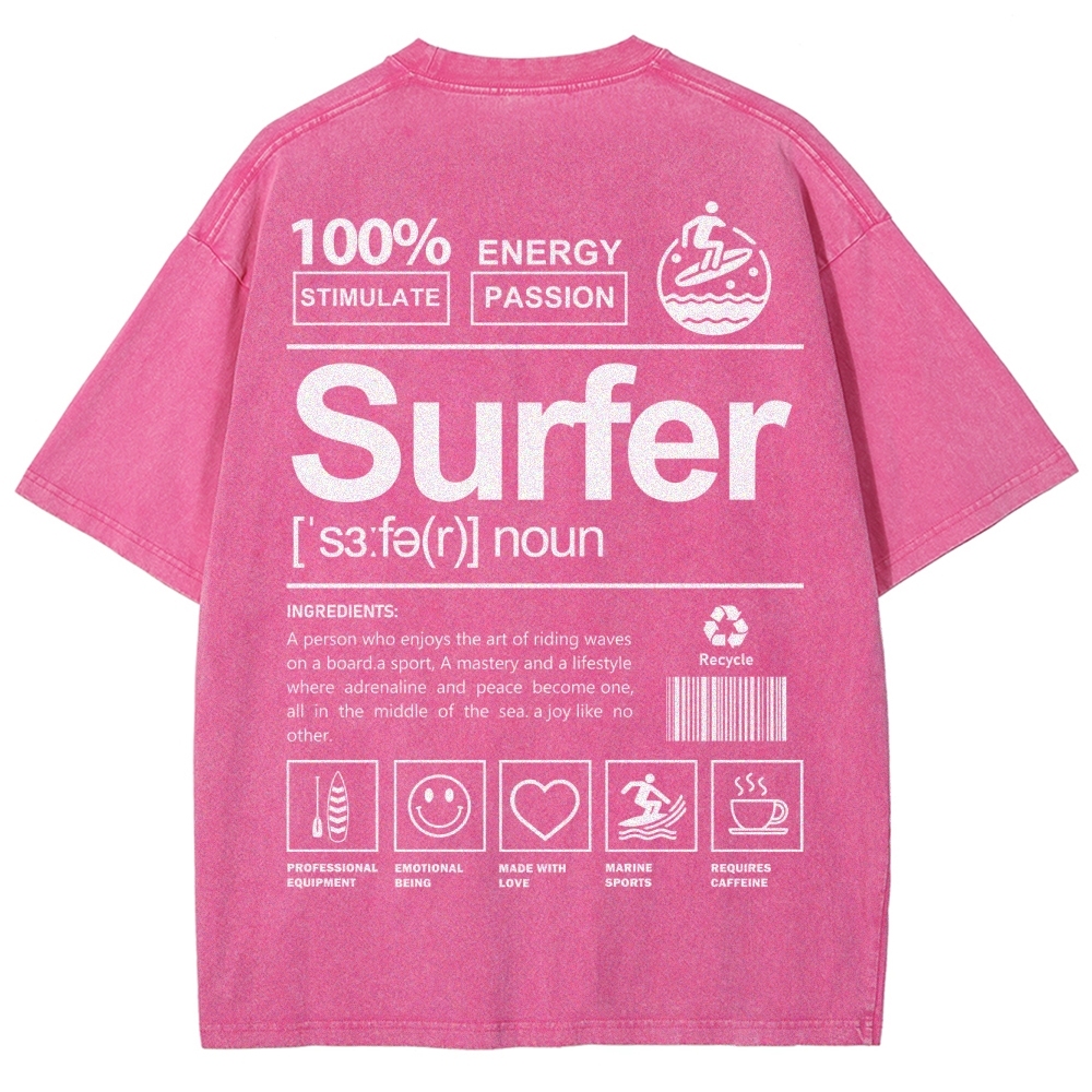 Surfer Unisex Fit Washed T-Shirt Customscool