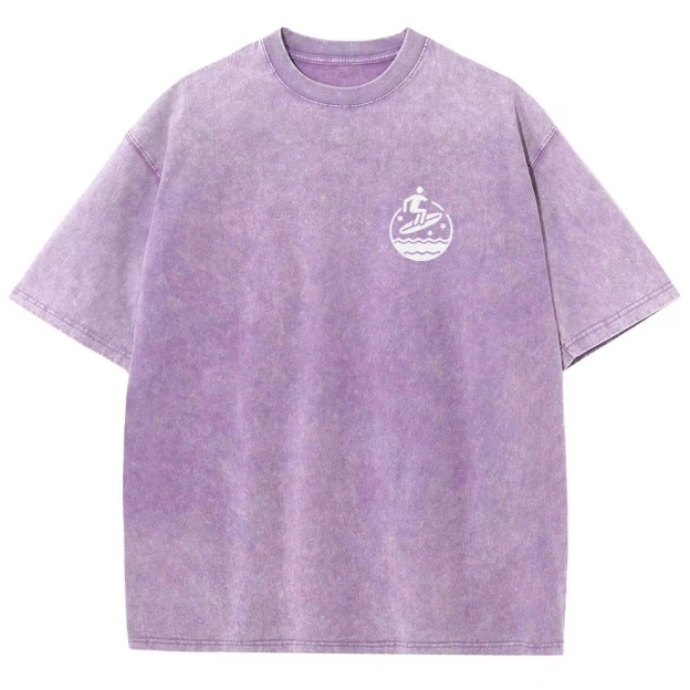 Surfer Unisex Fit Washed T-Shirt Customscool