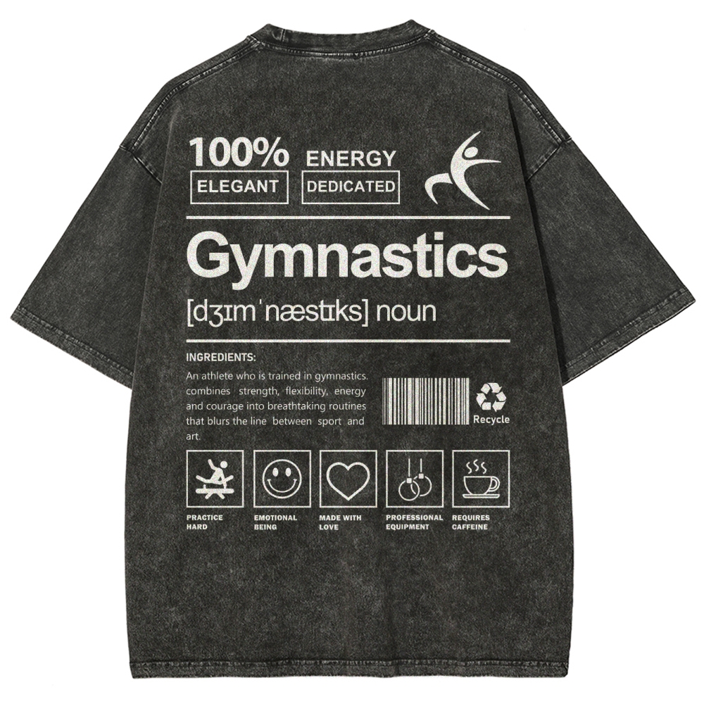 Gymnastics Unisex Fit Washed T-Shirt Customscool