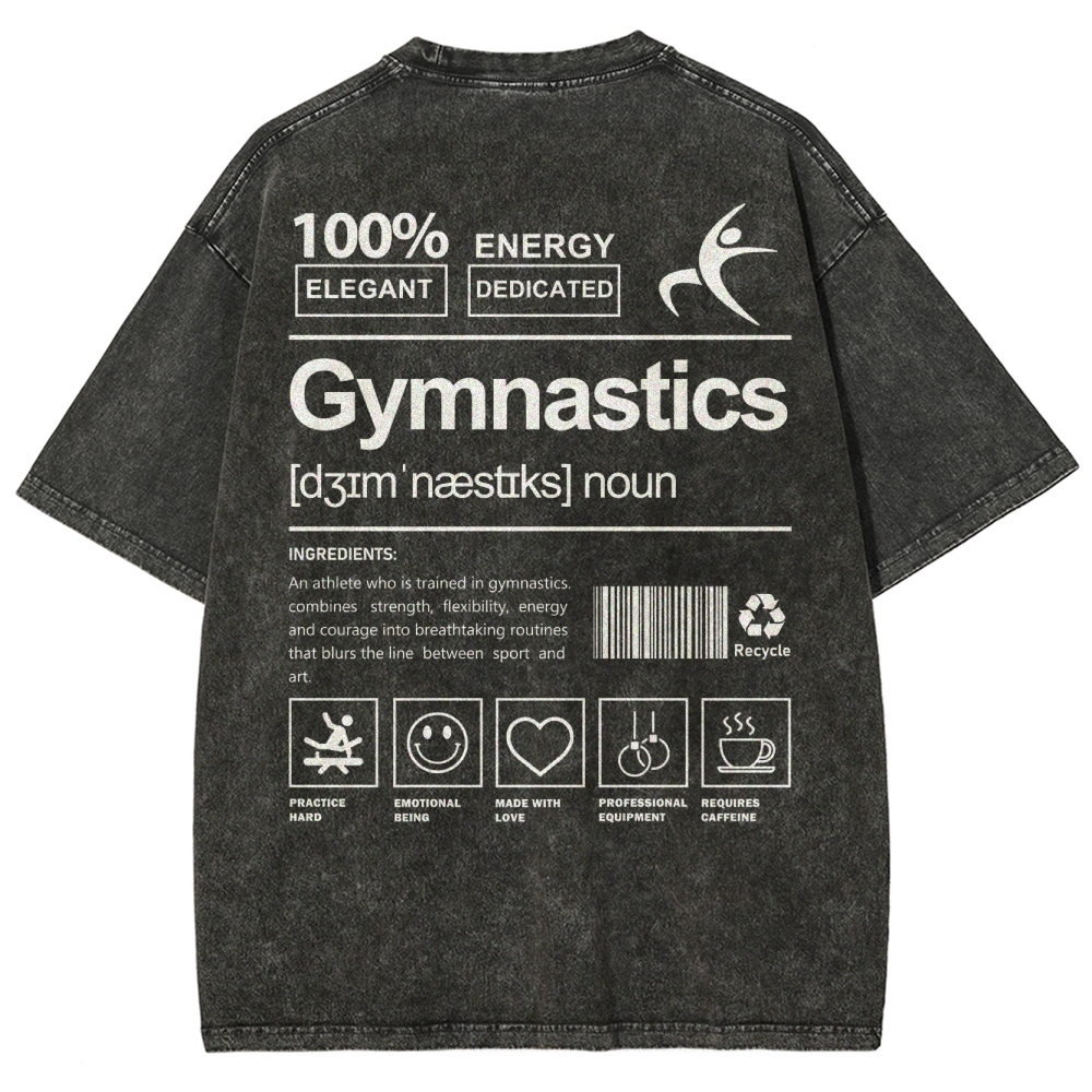 Gymnastics Unisex Fit Washed T-Shirt Customscool