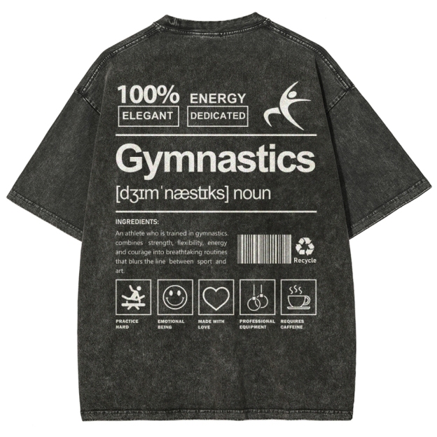 Gymnastics Unisex Fit Washed T-Shirt Customscool