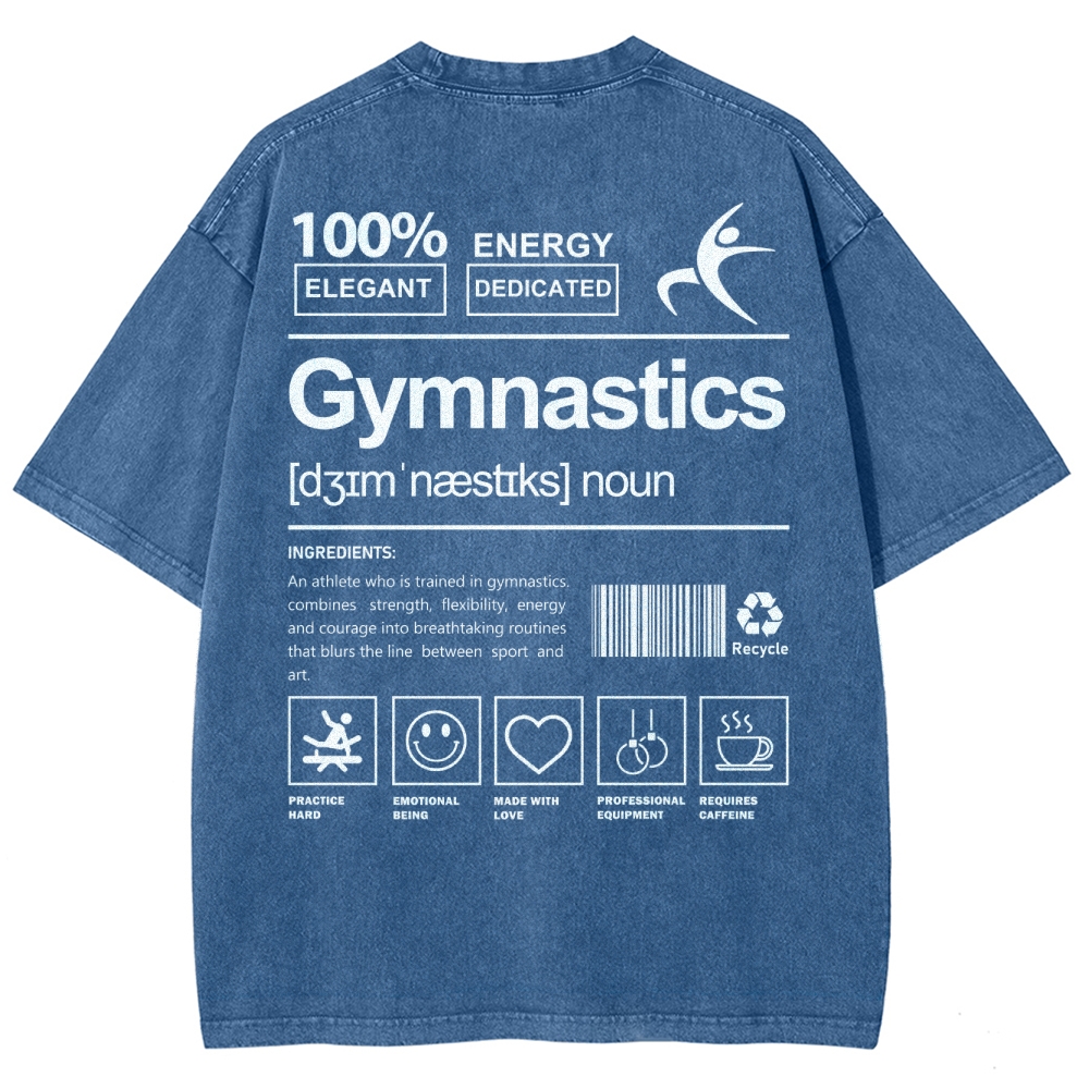 Gymnastics Unisex Fit Washed T-Shirt Customscool