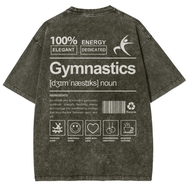 Gymnastics Unisex Fit Washed T-Shirt Customscool