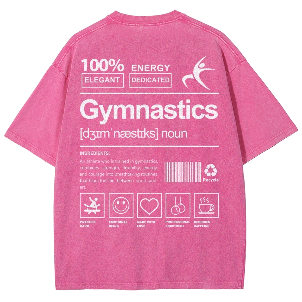 Gymnastics Unisex Fit Washed T-Shirt Customscool
