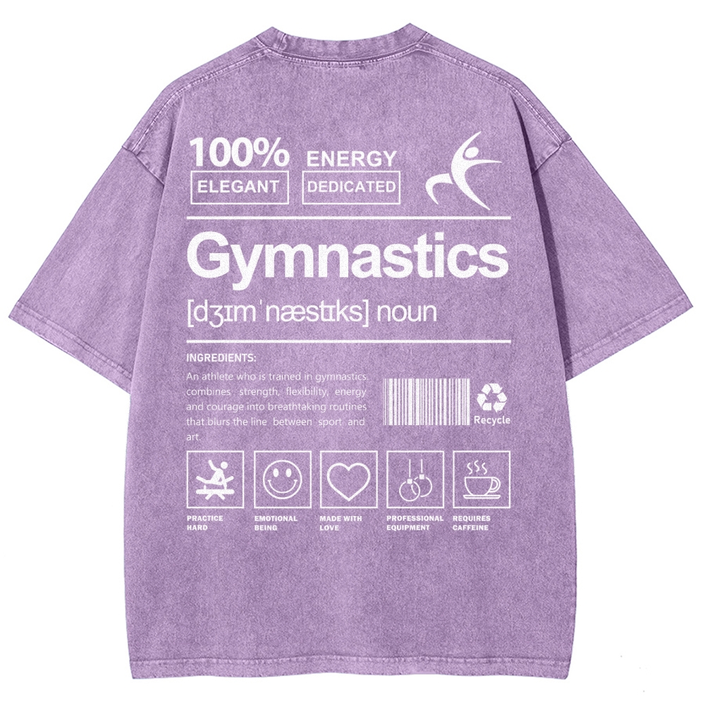 Gymnastics Unisex Fit Washed T-Shirt Customscool