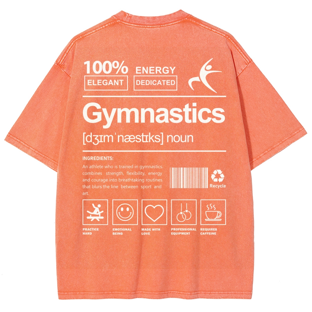 Gymnastics Unisex Fit Washed T-Shirt Customscool
