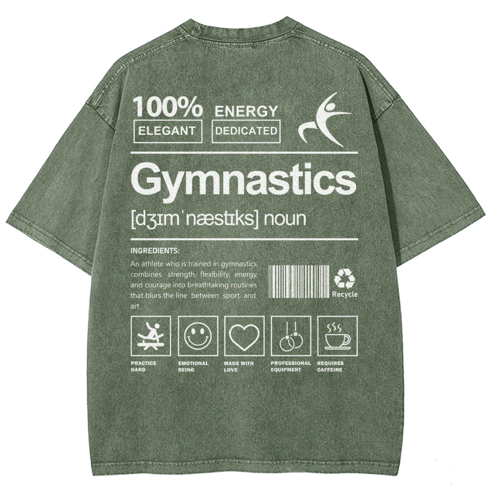 Gymnastics Unisex Fit Washed T-Shirt Customscool