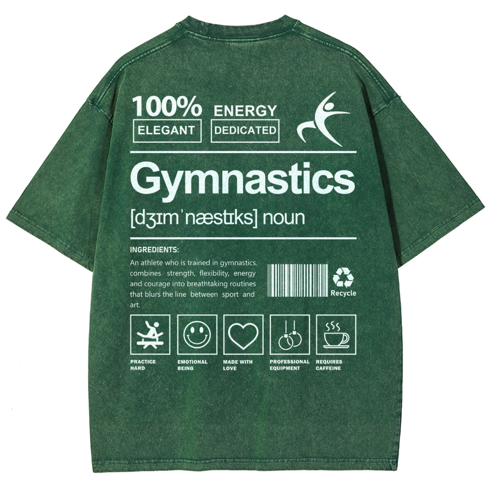 Gymnastics Unisex Fit Washed T-Shirt Customscool