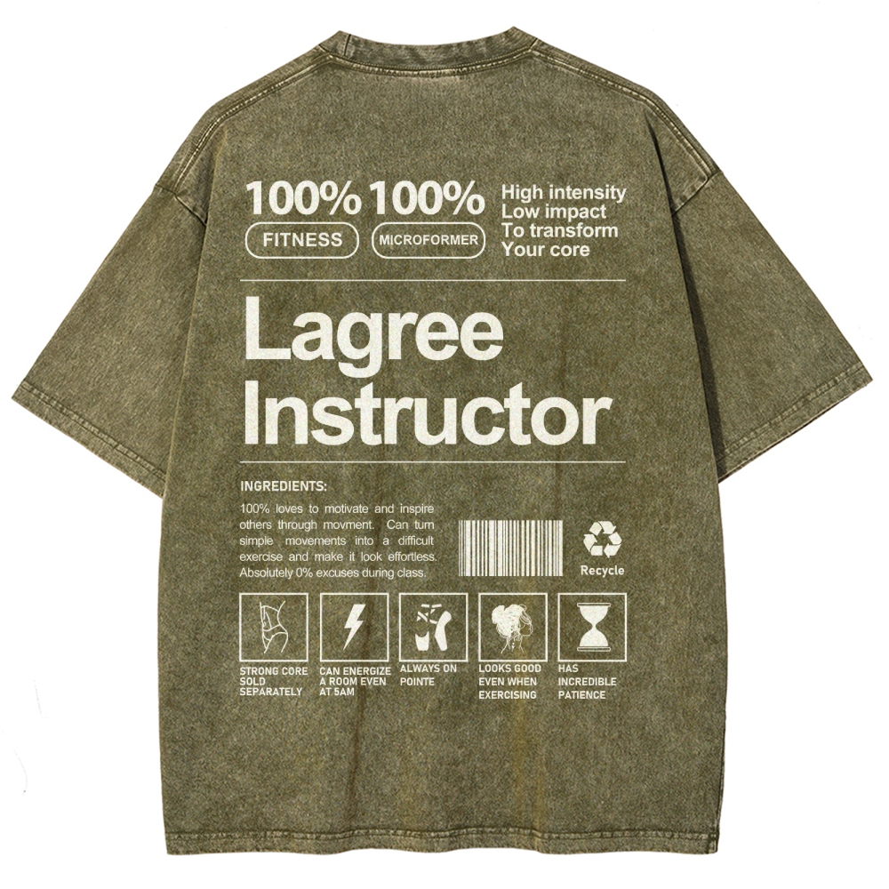 Lagree Instructor Unisex Fit Washed T-Shirt