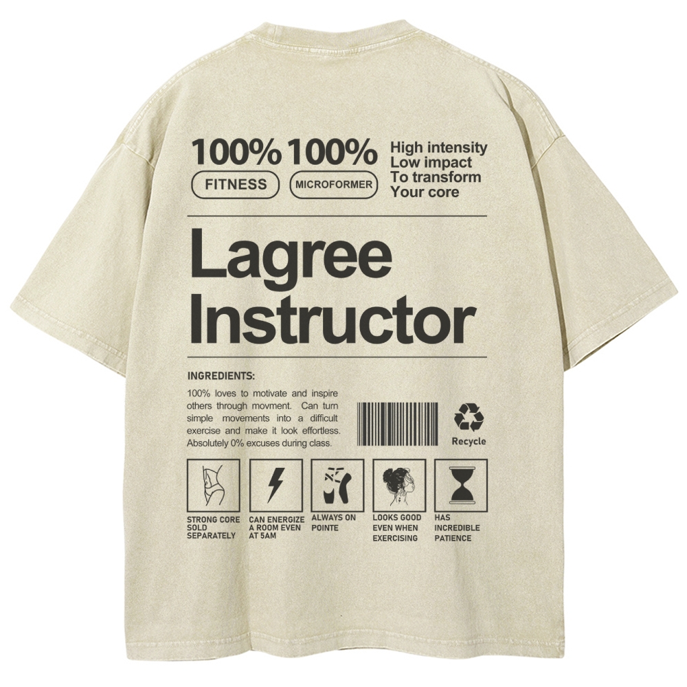 Lagree Instructor Unisex Fit Washed T-Shirt