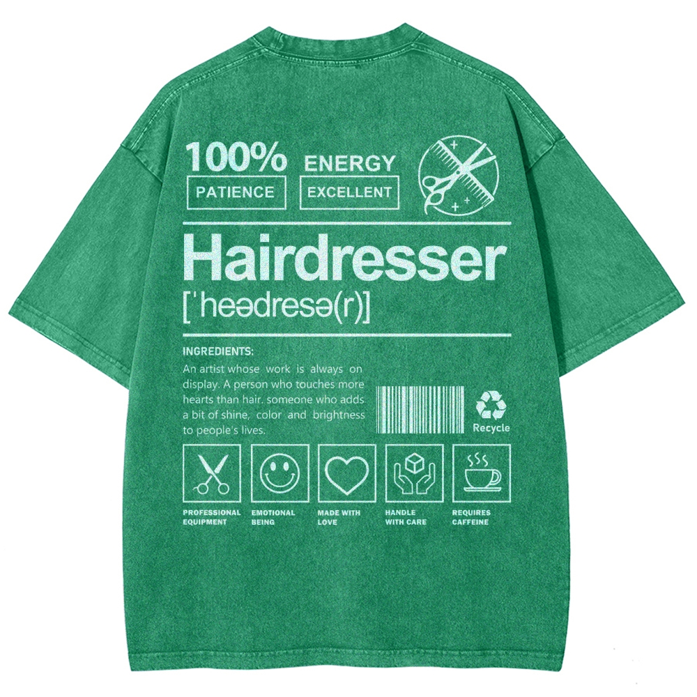 Hairdresser Unisex Fit Washed T-Shirt Customscool