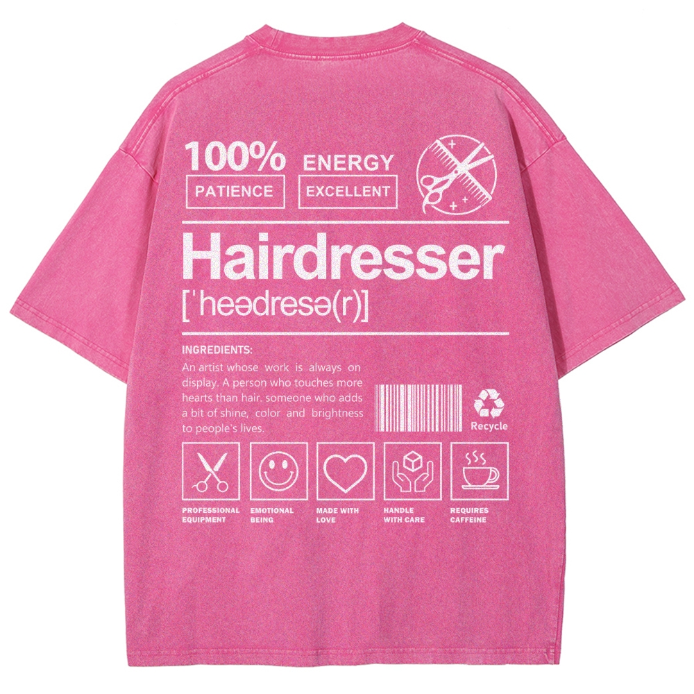 Hairdresser Unisex Fit Washed T-Shirt Customscool