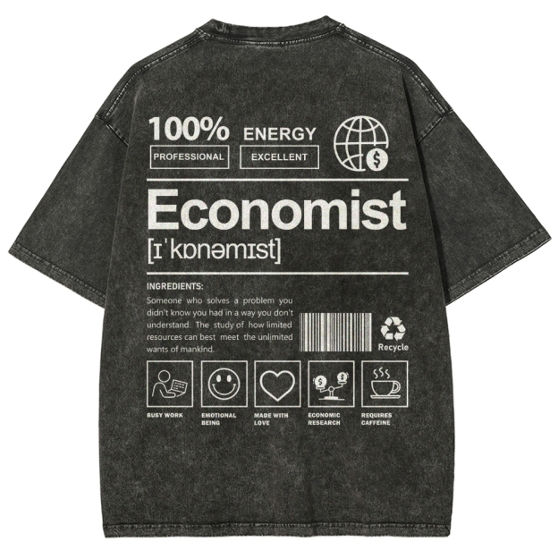 Economist Unisex Fit Washed T-Shirt Customscool