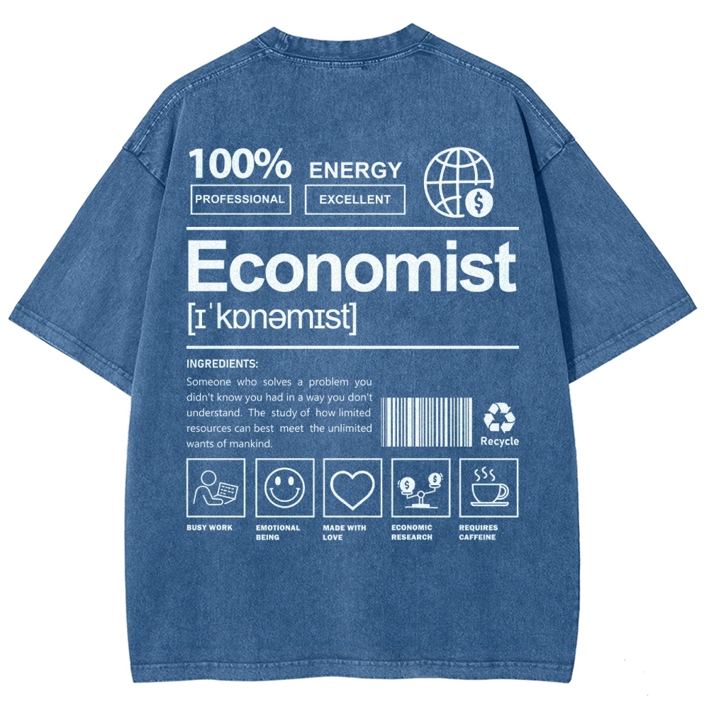 Economist Unisex Fit Washed T-Shirt Customscool