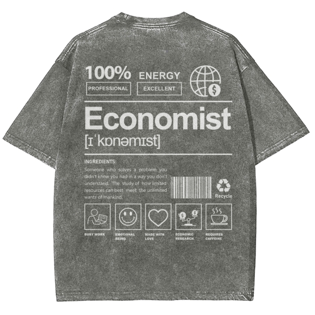 Economist Unisex Fit Washed T-Shirt Customscool