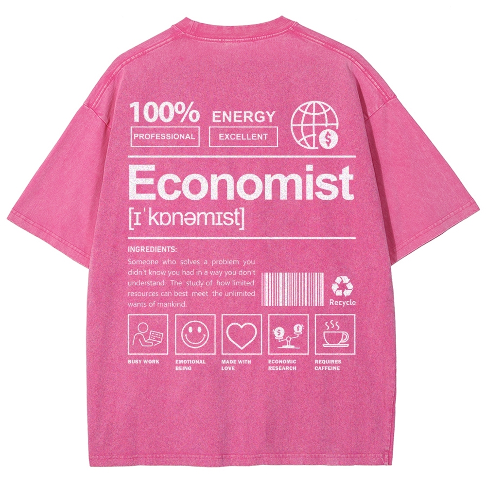 Economist Unisex Fit Washed T-Shirt Customscool