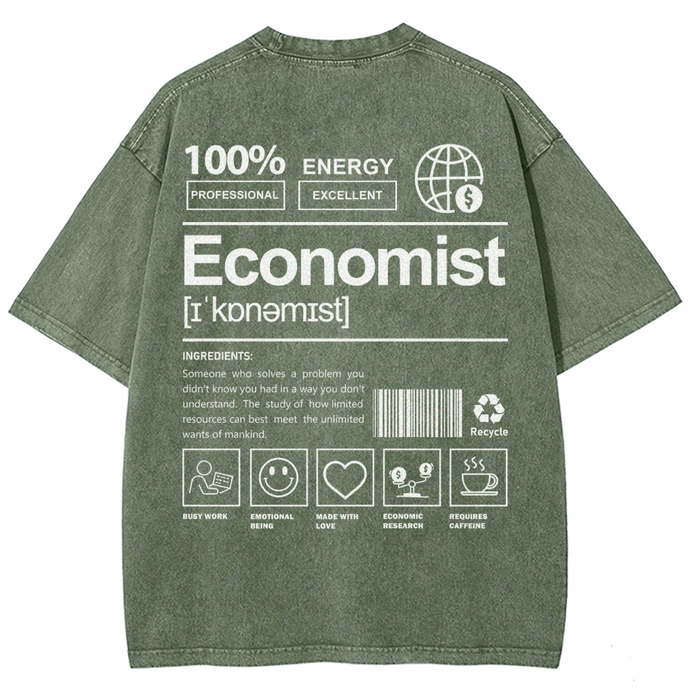 Economist Unisex Fit Washed T-Shirt Customscool