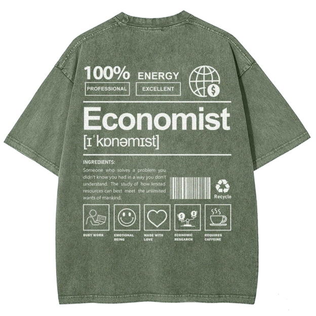 Economist Unisex Fit Washed T-Shirt Customscool