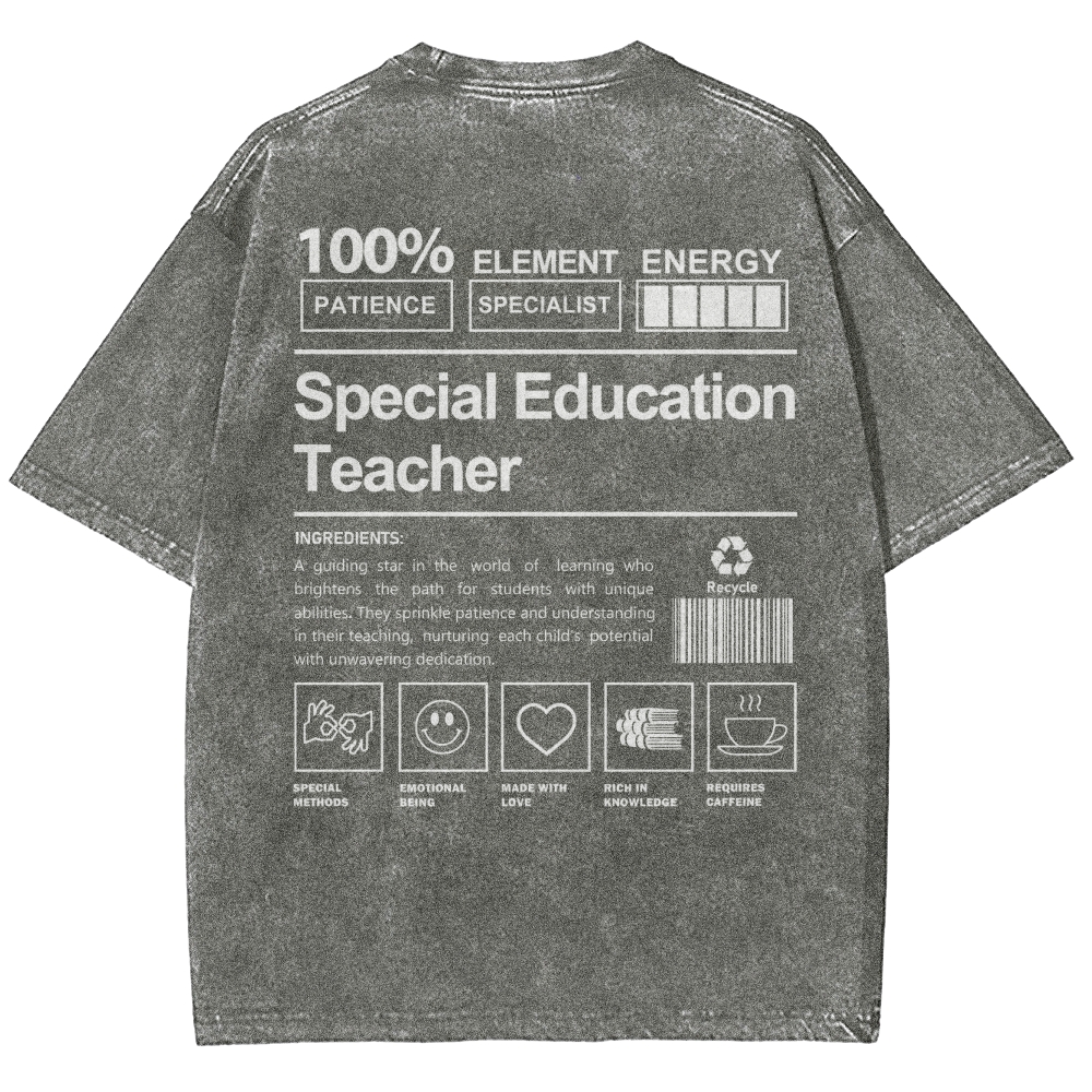 Special Education Teacher Unisex Fit Washed T-Shirt Customscool