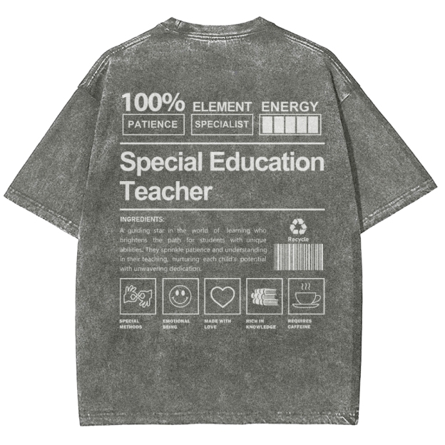 Special Education Teacher Unisex Fit Washed T-Shirt Customscool