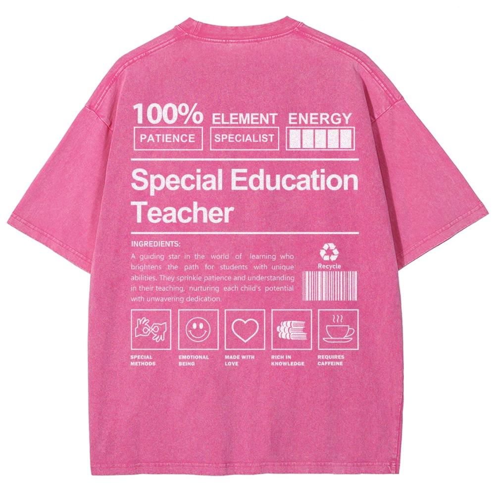 Special Education Teacher Unisex Fit Washed T-Shirt Customscool