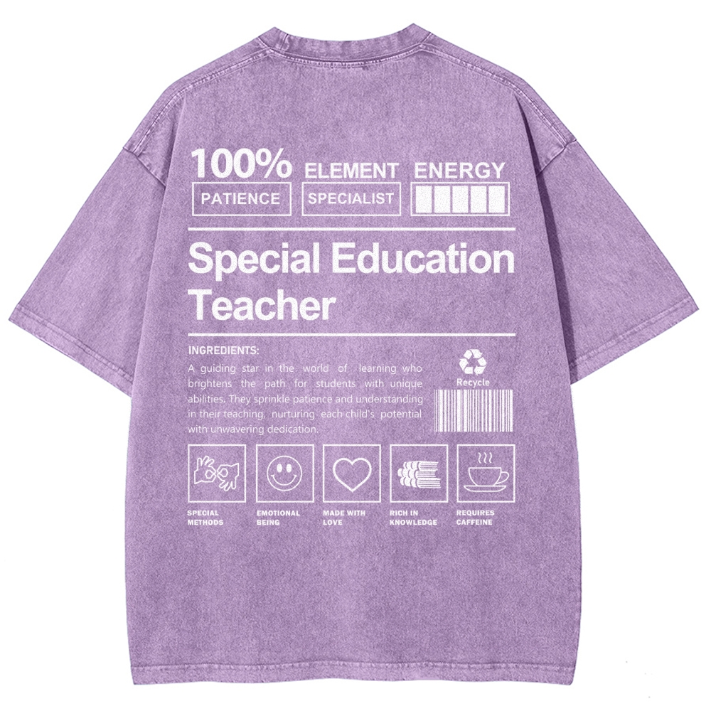 Special Education Teacher Unisex Fit Washed T-Shirt Customscool