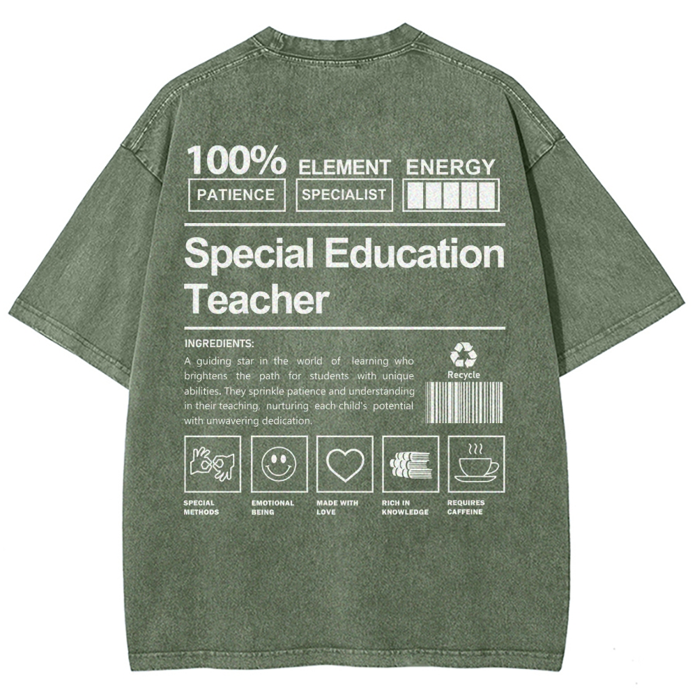 Special Education Teacher Unisex Fit Washed T-Shirt Customscool