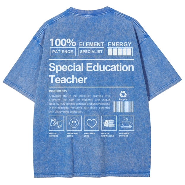 Special Education Teacher Unisex Fit Washed T-Shirt Customscool